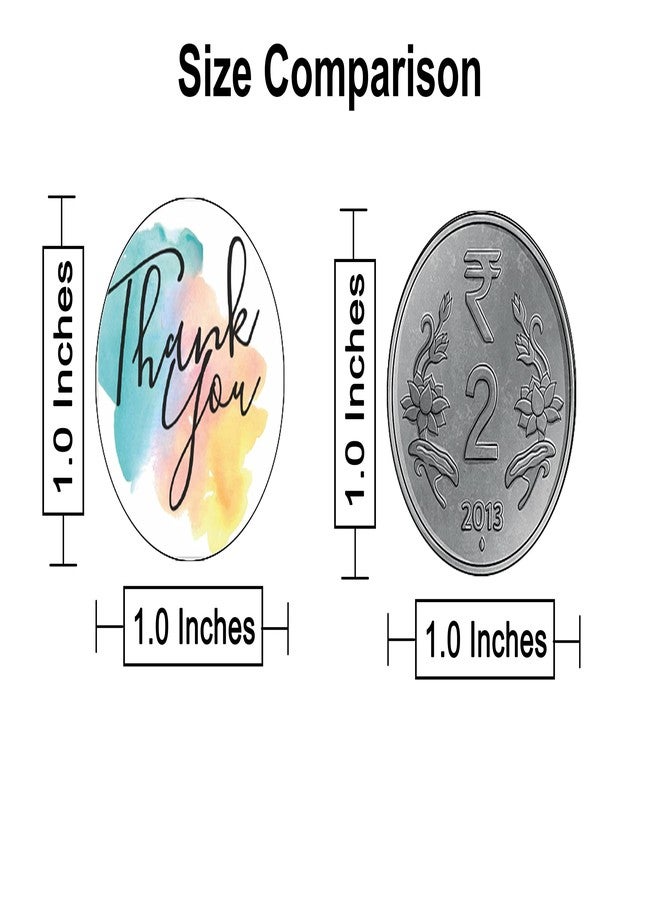 D2C Gift Wrap Stickers Decorative Round Multi Designs Craft Sealing Stickers of Thank You Adhesive Labels for Small Business Gift Tags Item (140 Pieces, Multicolour) - Image 2